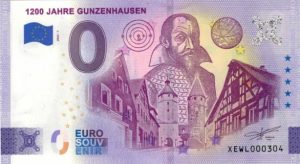 1200 Jahre Gunzenhausen 2022-1 0 euro souvenir banknotes germany