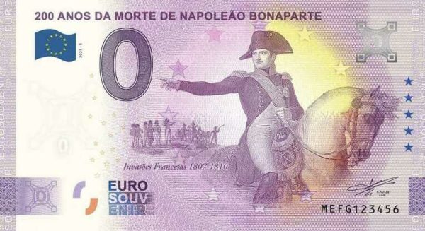 200 Anos Da Morte Napoleao Bonaparte 2021-1 0 euro souvenir banknotes schein portugal