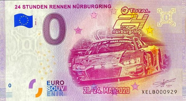 24 Stunden Rennen Nurburgring 2020-2 0 euro souvenir banknotes germany