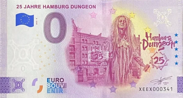 25 Jahre Hamburg Dungeon 2025-4 0 euro souvenir banknotes germany