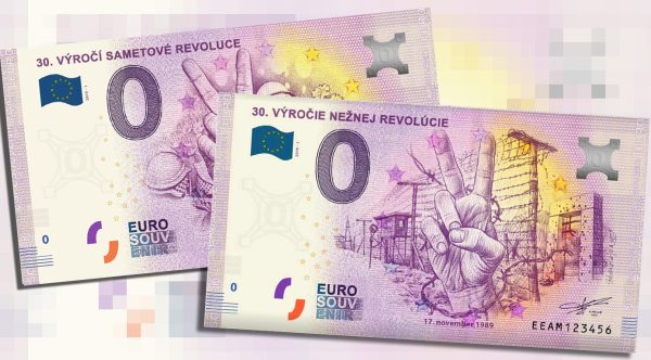 30. vyrocie neznej revolucie 2019-3 samatovej revoluce 2019-1 0 euro souvenir slovensko bankovka