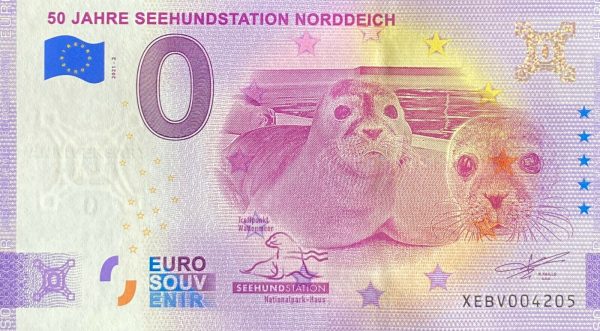 50 Jahre Seehundstation Norddeich 2021-2 Anniversary 0 euro souvenir germany
