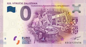 525. výročie založenia Thurzovsko-fuggerovskej spoločnosti 2020-1 0 euro souvenir slovensko