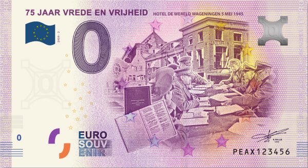 75 Jaar Vrede en Vrijheid 2020-2 0 euro souvenir banknotes netherlands
