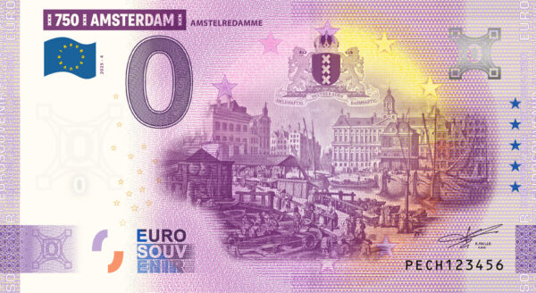 750 Jaar Amsterdam 2025-4 0 euro netherlands banknote