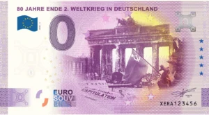 80 Jahre Ende 2. Weltkrieg in Deutschland 2025-2 0 euro souvenir banknotes germany