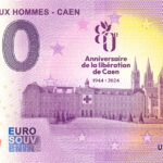 Abbaye aux Hommes Caen 2024-2 0 euro souvenir banknotes france