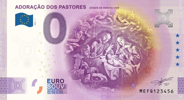 Adoracao dos Pastores 2021-1 0 euro souvenir banknotes portugal