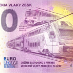 Ako sa menia vlaky ZSSK 2026-1 0 euro souvenir bankovka slovensko
