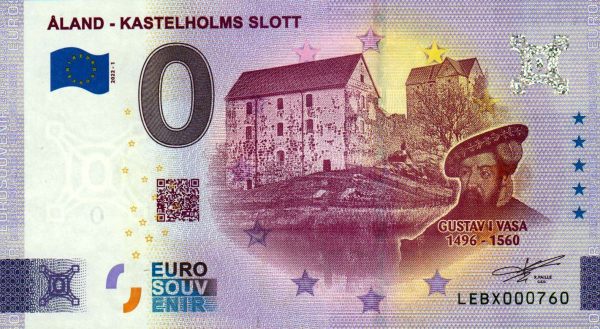 Aland – Kastelholms Slott 2022-1 0 euro souvenir banknotes finland suomi