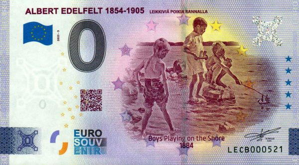 Albert Edelfelt 1854-1905 2023-3 0 euro souvenir finland banknotes