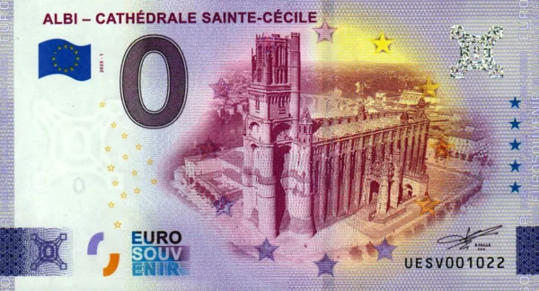 Albi – Cathédrale Sainte-Cécile 2025-1 0 euro souvenir banknotes france