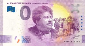 Alexandre Dumas 2021-9 0 euro souvenir banknotes france
