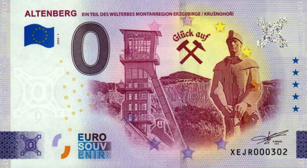 Altenberg 2024-1 0 euro souvenir banknotes germany