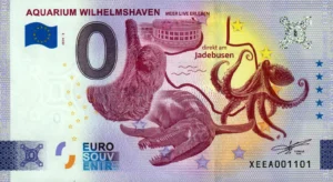 Aquarium Wilelmshaven 2024-3 0 euro souvenir banknotes germany