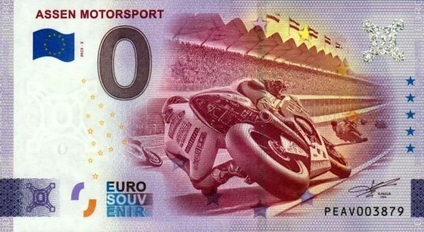 Assen Motorsport 2025-2 0 euro souvenir banknotes netherlands