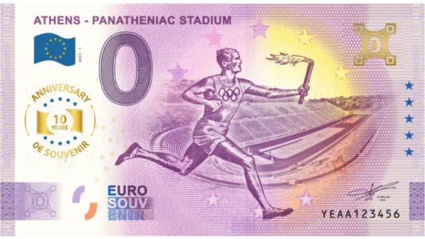 Athens – Panatheniac Stadium 2025-1 0 euro souvenir greece banknotes anniversary