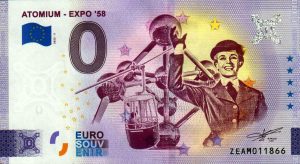 Atomium – Expo ´58 2022-3 0 euro souvenir belgium banknotes