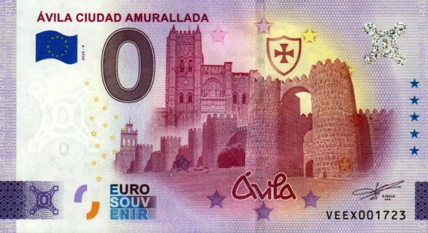 Ávila Ciudad Amurallada 2025-4 0 euro souvenir banknotes spain