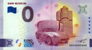 BMW Museum 2024-5 0 euro souvenir banknotes germany
