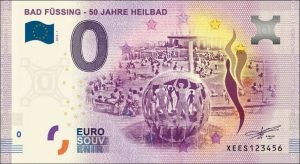 Bad Fussing – 50 Jahre Heilbad 2019-1 souvenir bankovka slovensko zero euro banknote