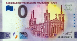 Basilique Notre Dame de Fourvière – Lyon 2024-1 0 euro souvenir banknotes france