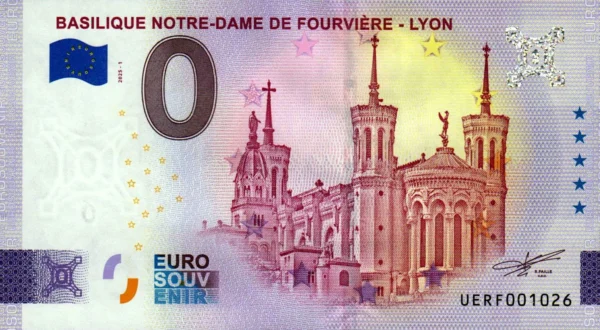 Basilique Notre-Dame de Fourvière – Lyon 2025-1 0 euro souvenir france