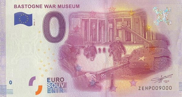 Bastogne War Museum 2016-1 0 euro souvenir banknote belgium