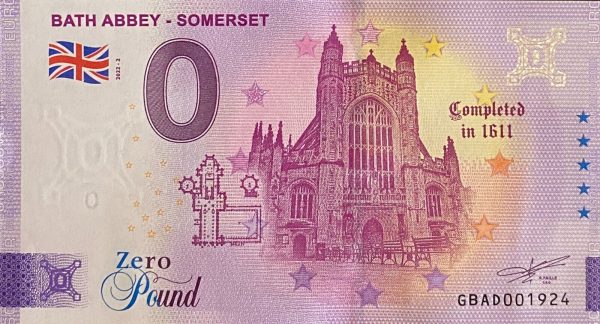 Bath Abbey – Somerset 2022-2 0 pound souvenir banknote great britain