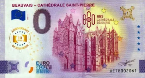 Beauvais – Cathédrale Saint-Pierre 2025-3 anniversary 0 euro souvenir banknotes france