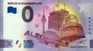 Berlin Alexanderplatz 2021-2 0 euro souvenir banknote Anniversary