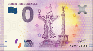 Berlin Siegessaule 2018-1 zero euro souvenir 0 euro schein