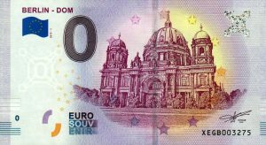 Berliner – Dom 2019-1 zero euro souvenir bankovka 0€ banknote