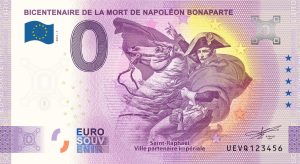 Bicentenaire de la Mort de Napoléon Bonaparte 2021-1 0 euro souvenir banknotes france