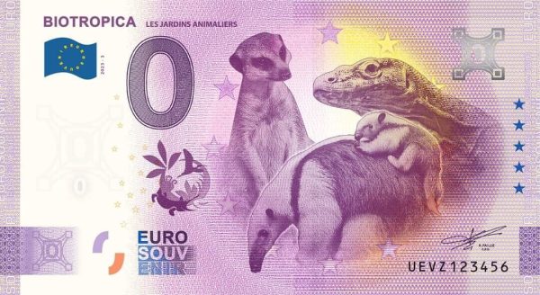 Biotropica 2023-3 0 euro souvenir france banknotes