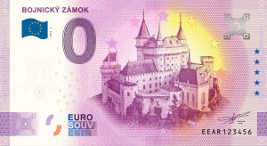 Bojnický zámok 2022-3 0 euro souvenir bankovka slovensko
