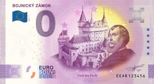 Bojnický zámok 2023-4 0 euro souvenir bankovka slovensko