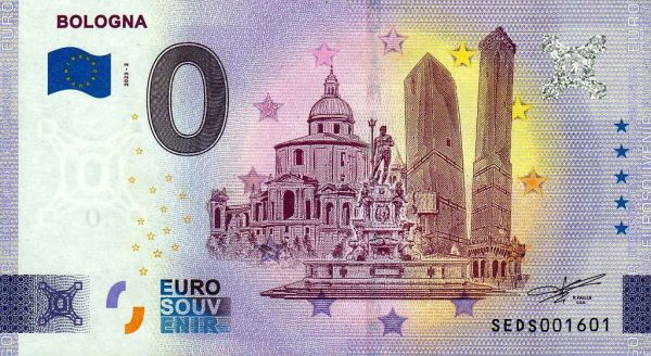 Bologna 2023-2 0 euro souvenir italy banknotes