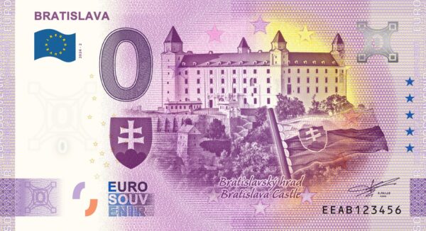 Bratislava 2024-2 0 euro souvenir bankovka slovensko