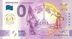 Bratislava 2025-10 0 euro souvenir bankovka slovensko anniversary