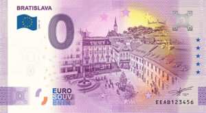 Bratislava 2026-15 0 euro souvenir bankovka slovensko