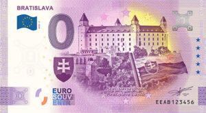 Bratislava 2026-2 0 euro souvenir bankovka slovensko