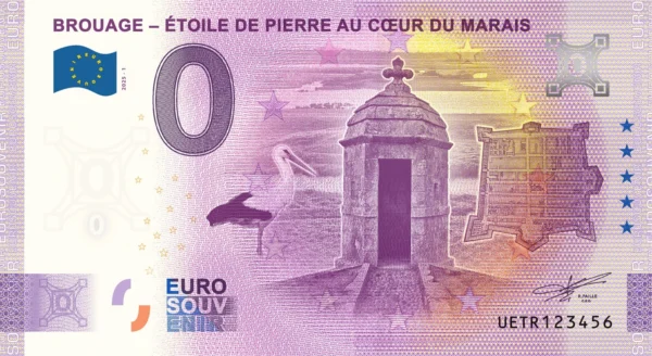 Brouage – Étoile de Pierre au Coeur du Marais 2025-1 0 euro souvenir france banknote