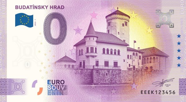 Budatínsky hrad 2022-1 0 euro souvenir bankovka slovensko