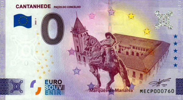 Cantanhede 2022-1 0 euro souvenir portugal banknotes