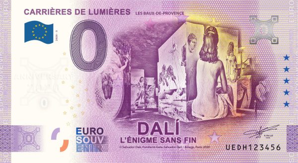 Carriéres de Lumiéres 2020-5 Anniversary 0 euro souvenir banknotes france
