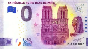 Cathédrale Notre-Dame de Paris 2025-3 0 euro souvenir banknotes france