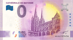 Cathédrale de Bayonne 2024-1 0 euro souvenir banknotes france