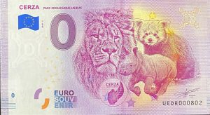 Cerza 2020-5 0 euro souvenir parc zoologique lisieux france banknote