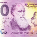 Charles Darwin 2022-2 0 euro souvenir pound great britain banknote england